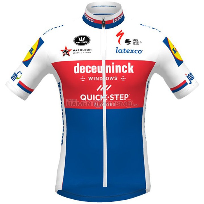 Abbigliamento Ciclismo Deceuninck Quick Step Campione Repubblica Ceca 2021 Manica Corta